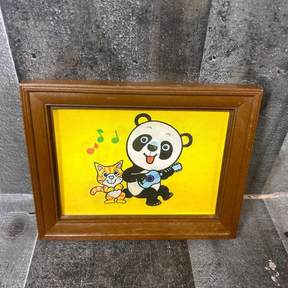 Lenticular Photo - Pandas Flower Kawaii Style? 5x7 framed Cute Japanese?